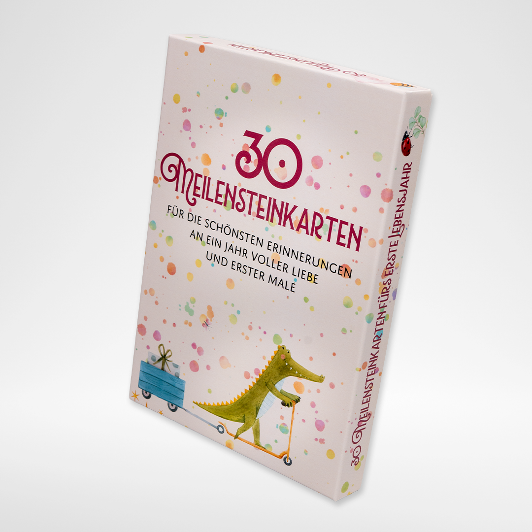 30 Meilensteinkarten für das erste Lebensjahr