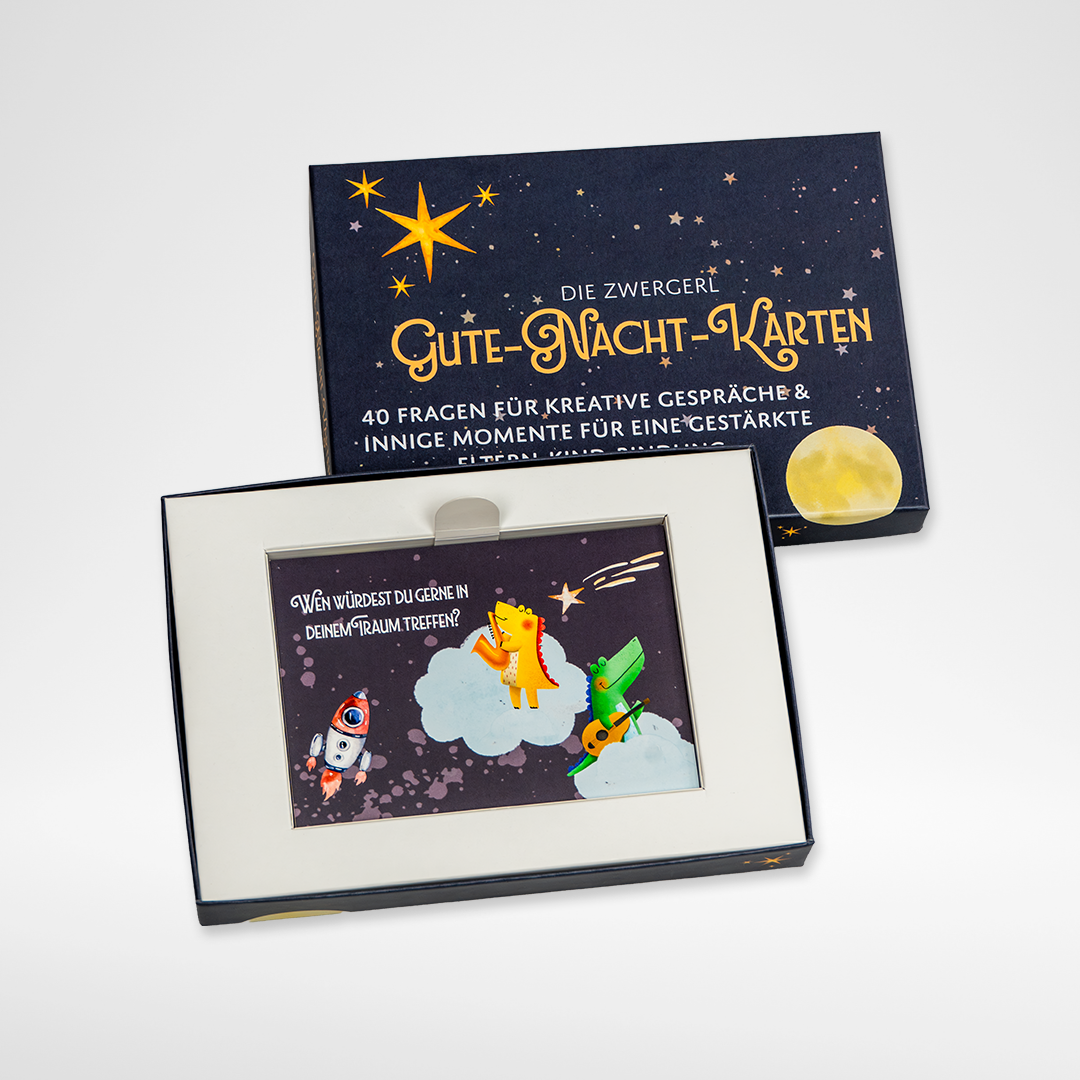"Gute Nacht" Karten - 40 Fragen zum Träumen, Malen und Fantasieren