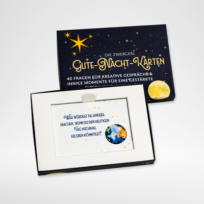 "Gute Nacht" Karten - 40 Fragen zum Träumen, Malen und Fantasieren
