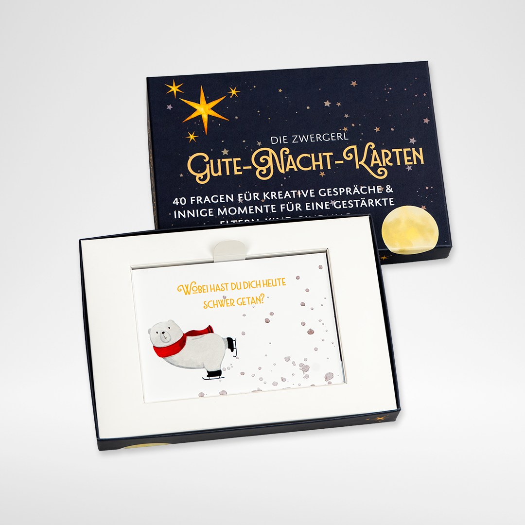 "Gute Nacht" Karten - 40 Fragen zum Träumen, Malen und Fantasieren