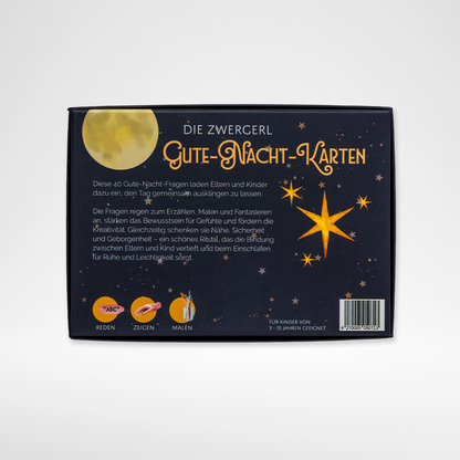 "Gute Nacht" Karten - 40 Fragen zum Träumen, Malen und Fantasieren