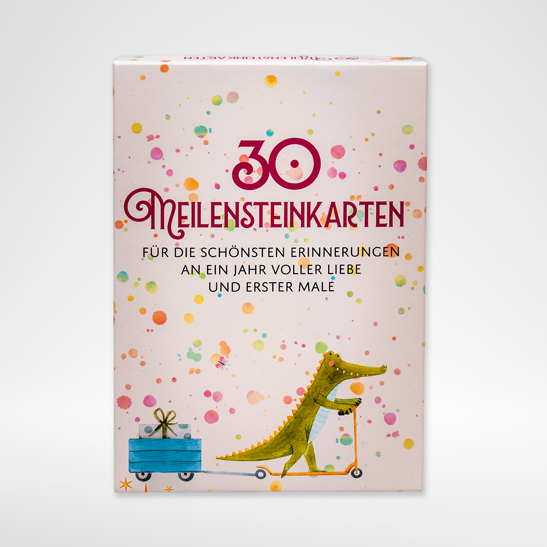 30 Meilensteinkarten für das erste Lebensjahr