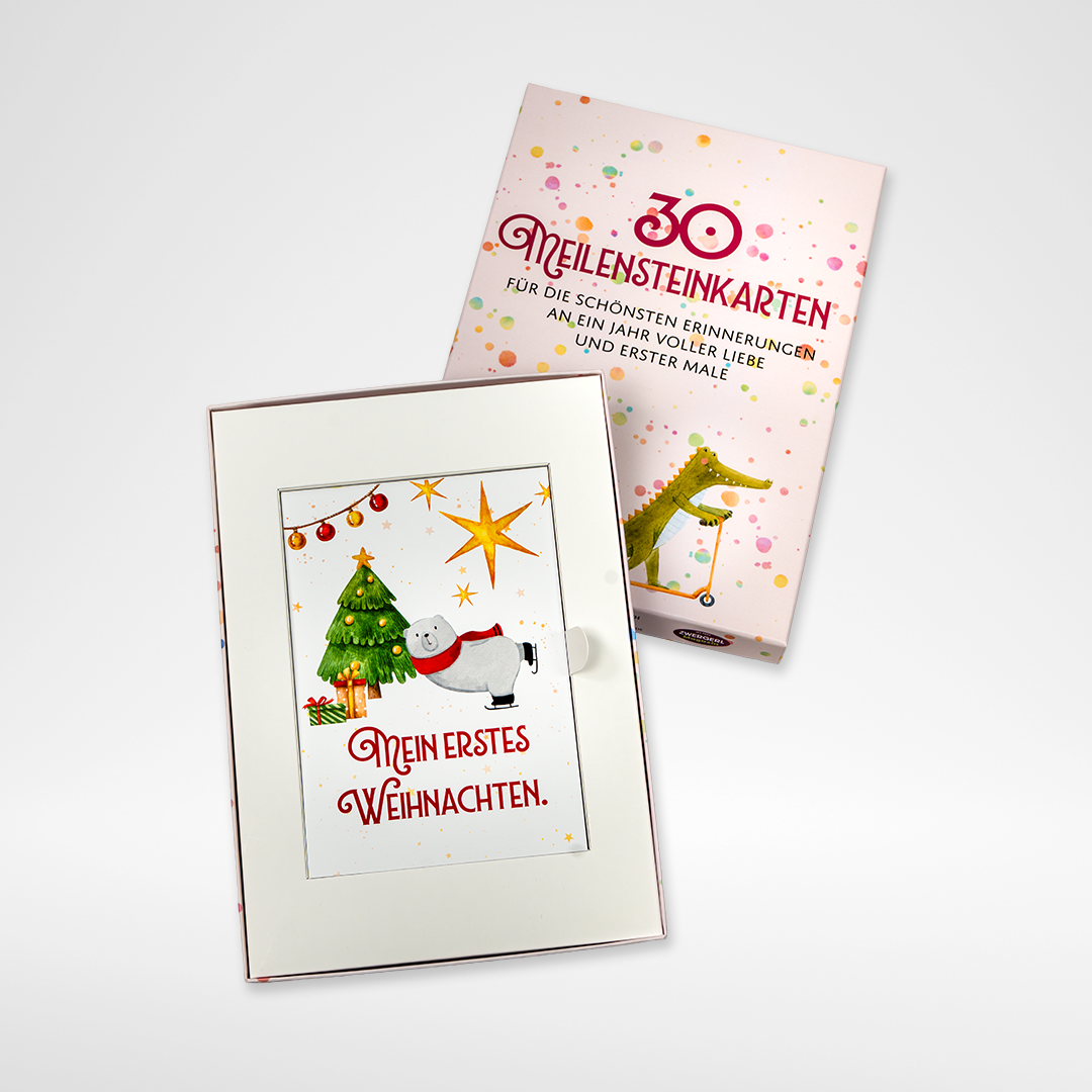30 Meilensteinkarten für das erste Lebensjahr