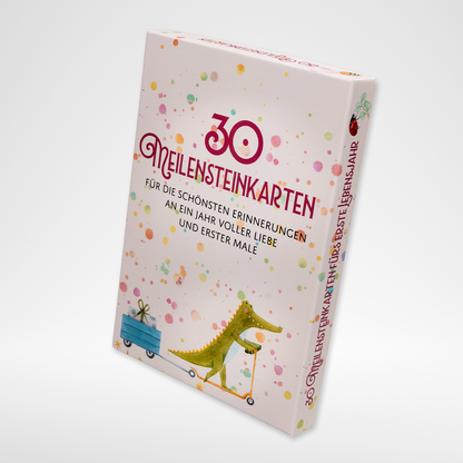 30 Meilensteinkarten für das erste Lebensjahr