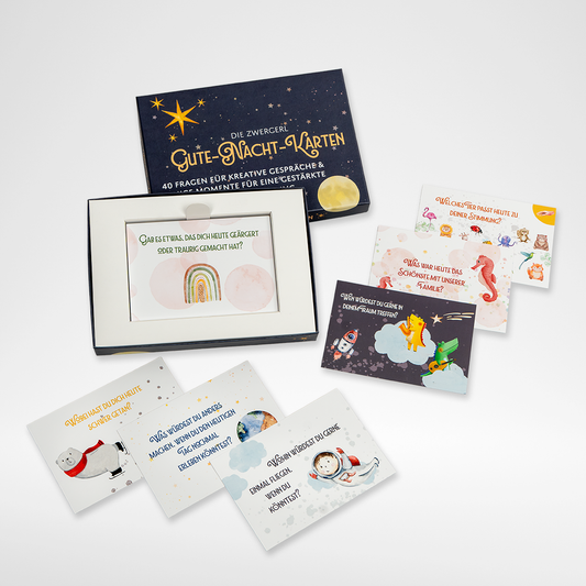 "Gute Nacht" Karten - 40 Fragen zum Träumen, Malen und Fantasieren