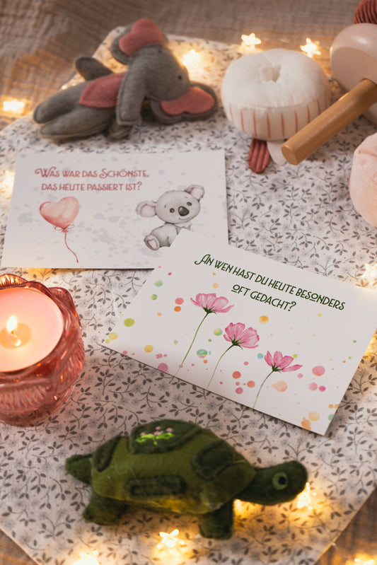 Gute-Nacht-Karten - 40 Fragen für die Eltern-Kind-Bindung und frühkindliche Förderung