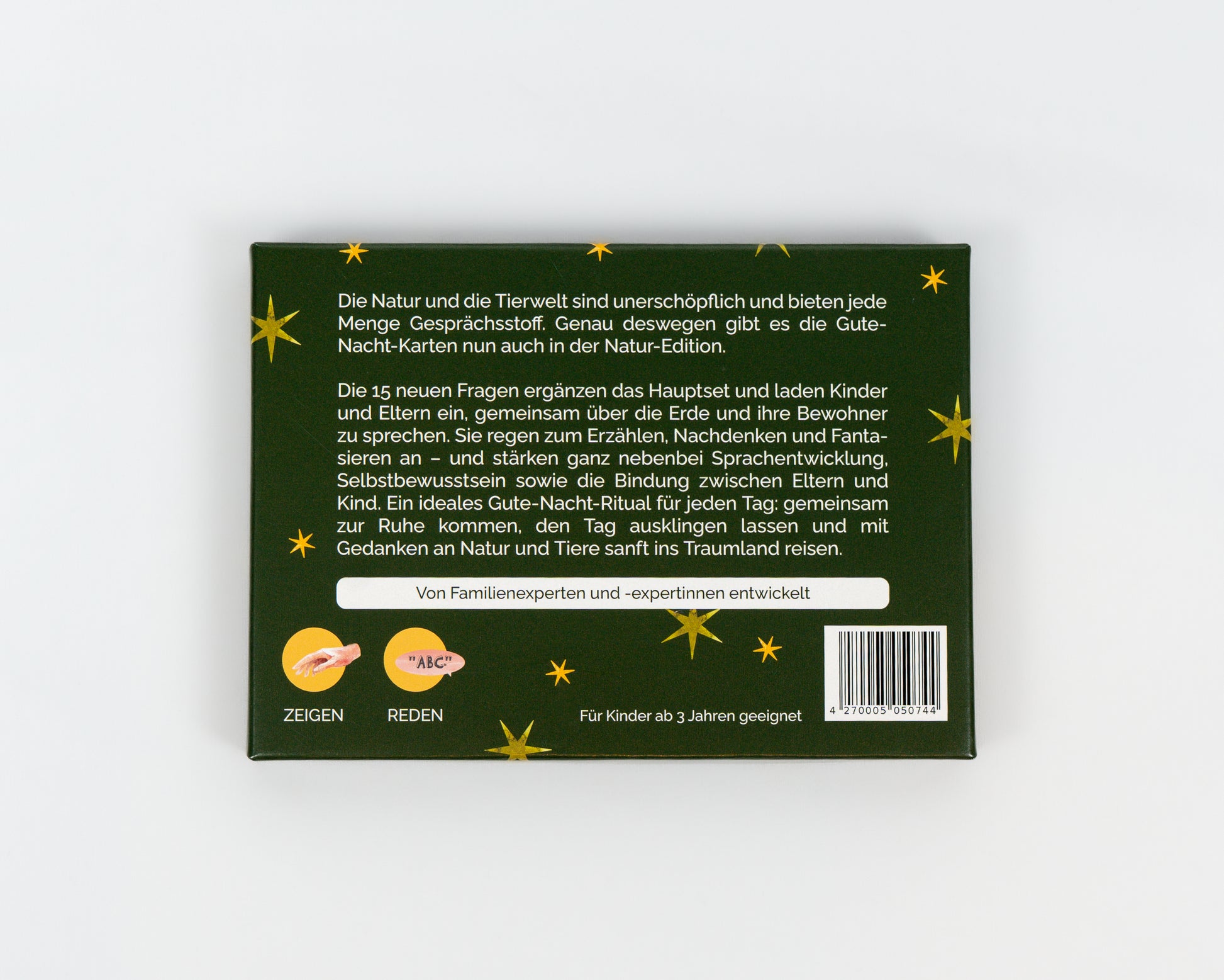 Rückseite der Natur Gute-Nacht-Karten