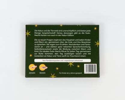 Rückseite der Natur Gute-Nacht-Karten