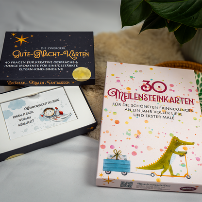 Gute-Nacht-Karten Set mit 30 Meilensteinkarten