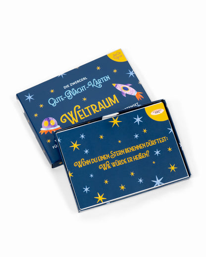 Gute Nacht Karten Weltraum Set